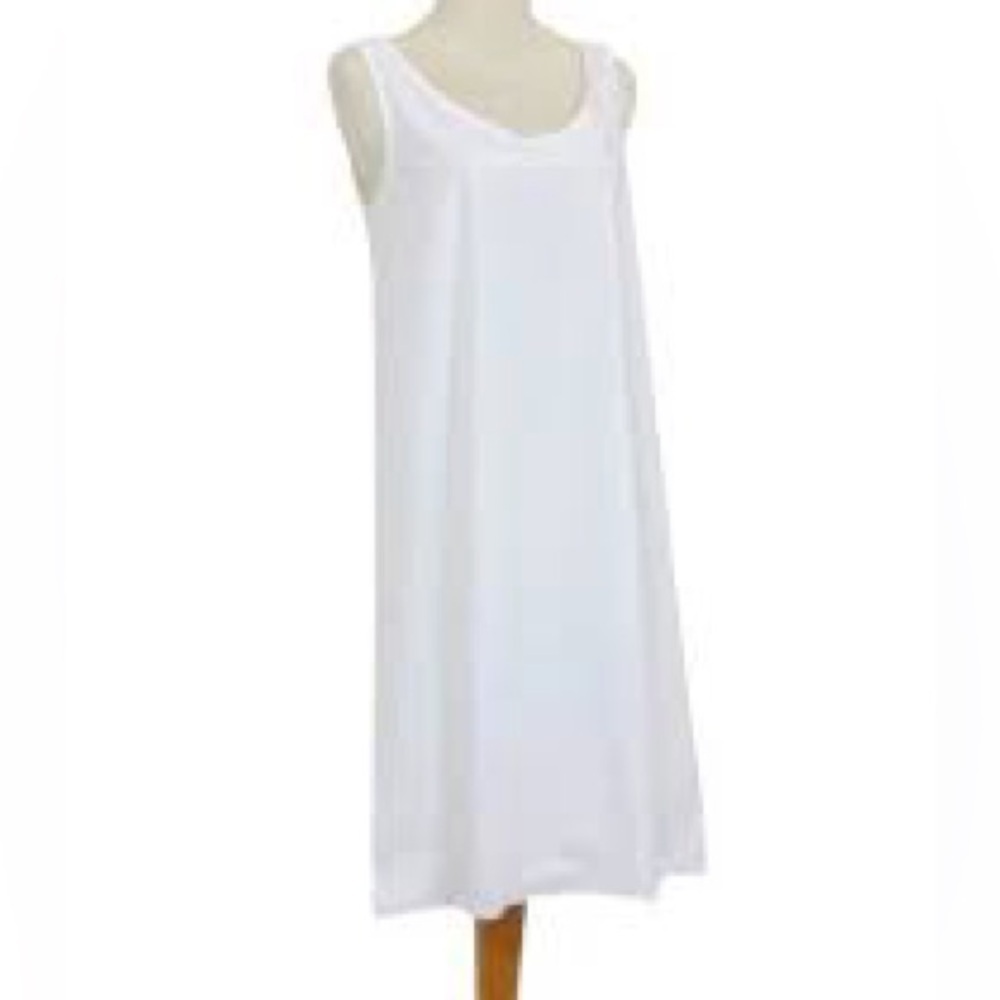 VTG, Storybook Heirlooms,White Satin Sleeveless Slip,Dress,Excellent Con,Size 8